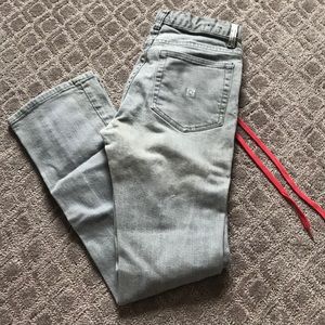 Kr3w ErikEllington collection silver jeans. Size28